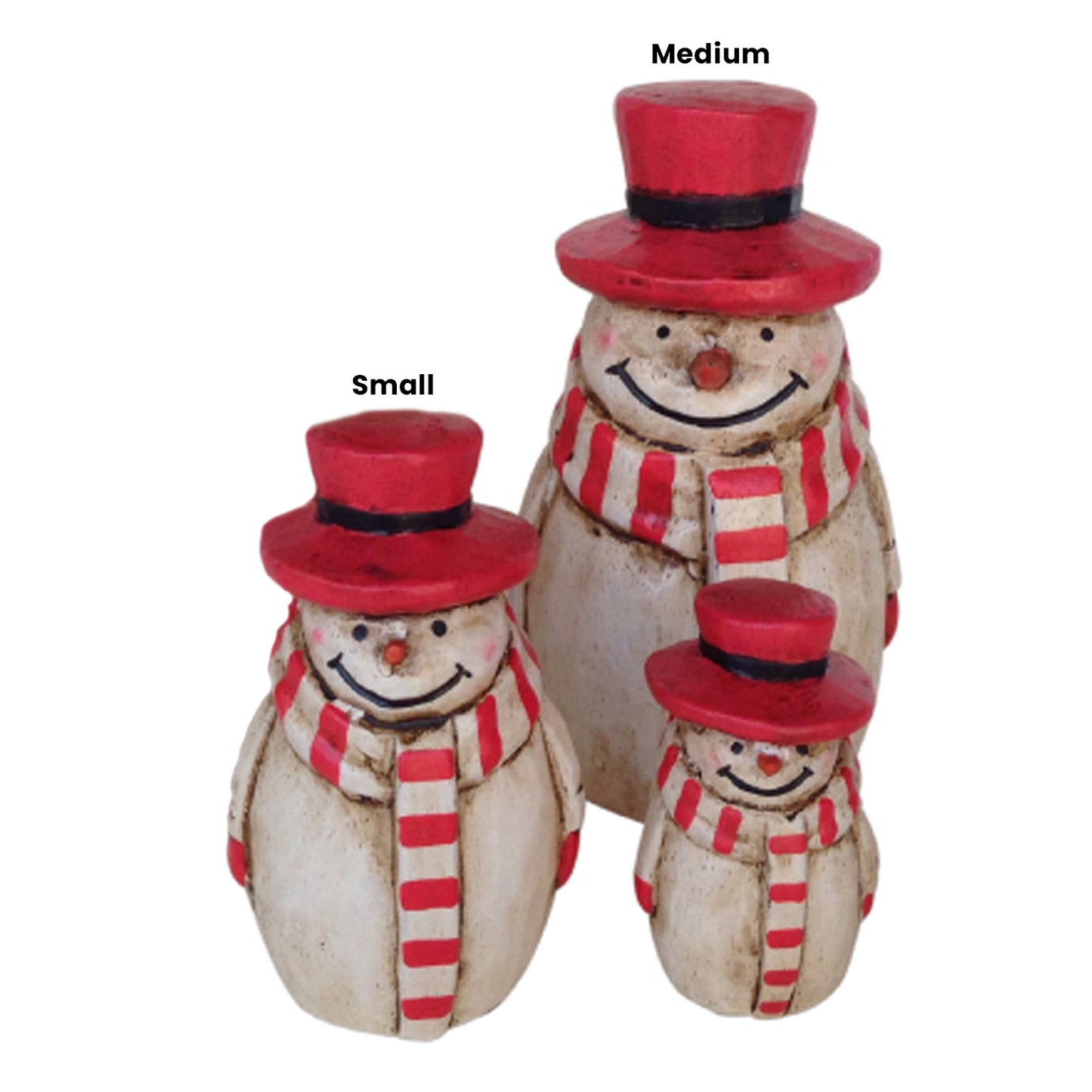 Striped Scarf Snowman Red / M