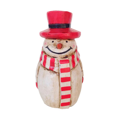 Striped Scarf Snowman Red / M