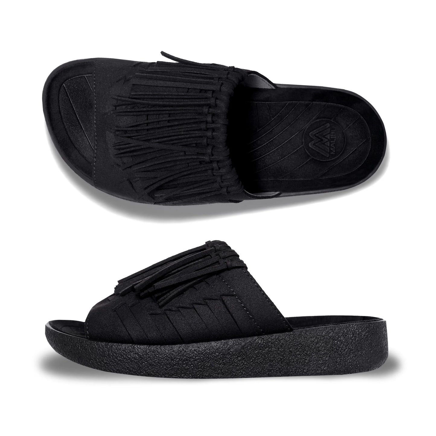 Thunderbird Thatched Slide / Black (Malibu Sandals)