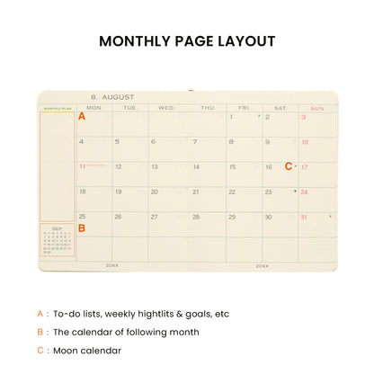 2026 Weekly Planner Food Diary Square