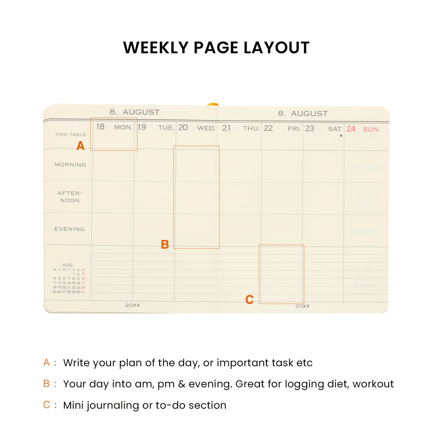 2026 Weekly Planner My Diary Square