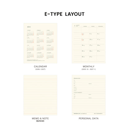 2026 Monthly Planner Nähe Square