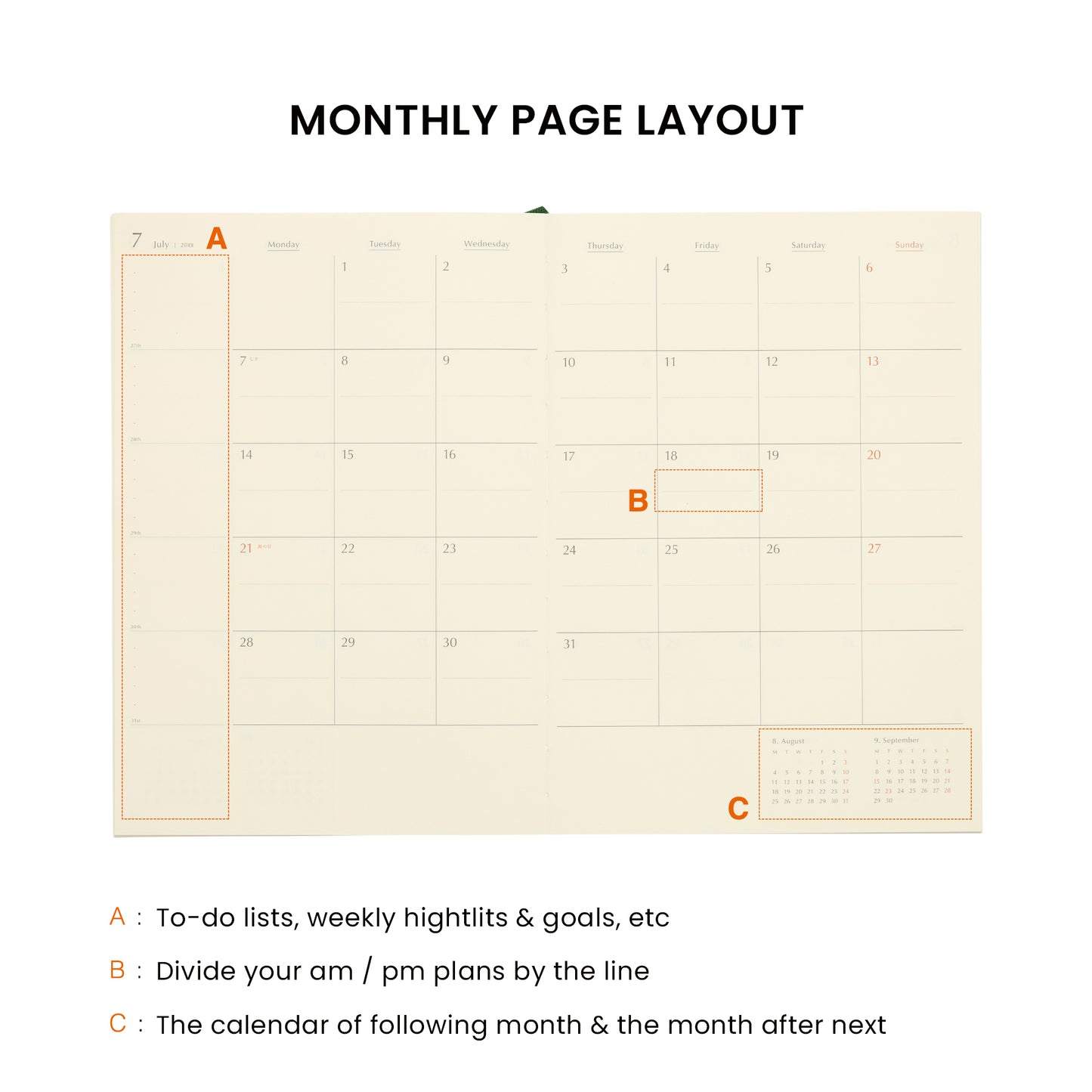 2026 Monthly Planner Fugen A5