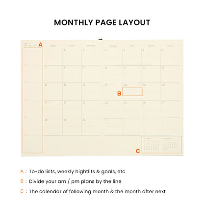 2026 Monthly Planner Fugen A5
