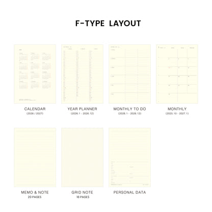 2026 Monthly Planner Fugen A5