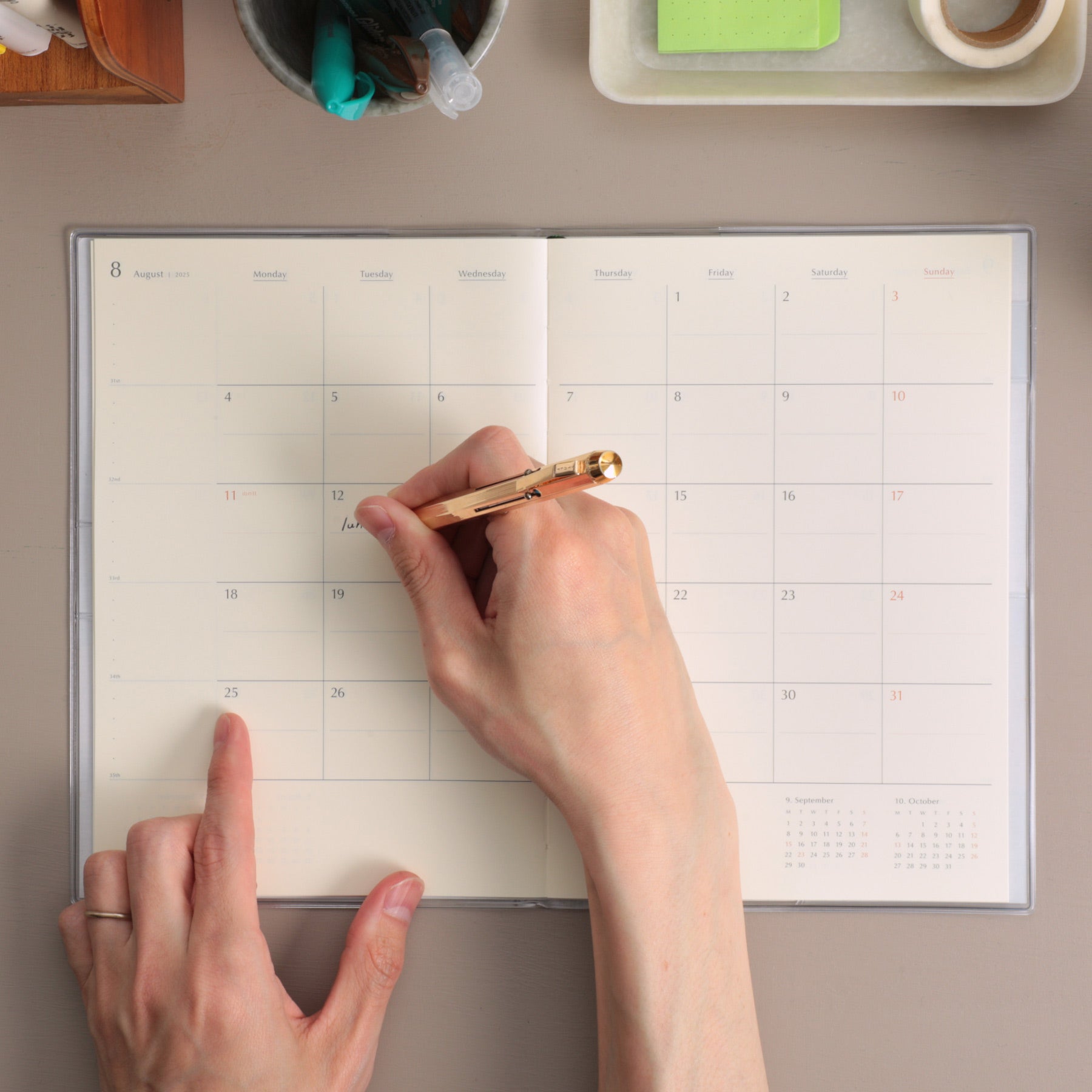 2027 Monthly Planner Scenery A5