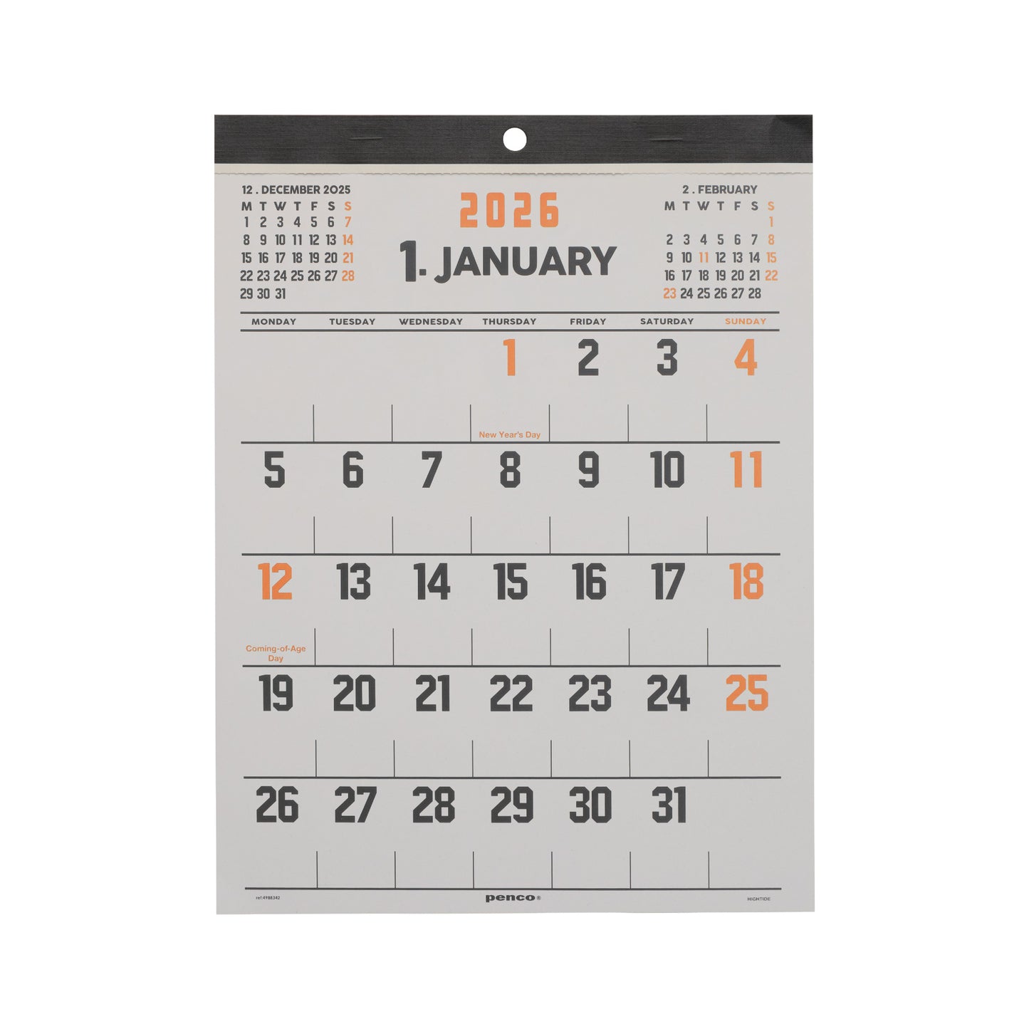 2026 Wall Calendar / A4
