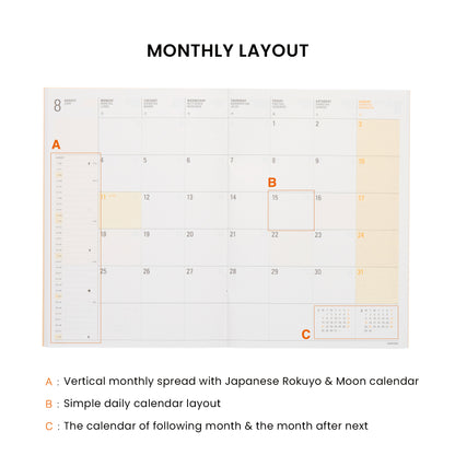 2026 Monthly Planner Wave B6