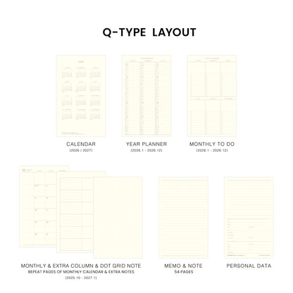 2026 Monthly Planner Katy B6 Slim