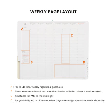 2026 Weekly Planner Calm B6 Slim Vertical