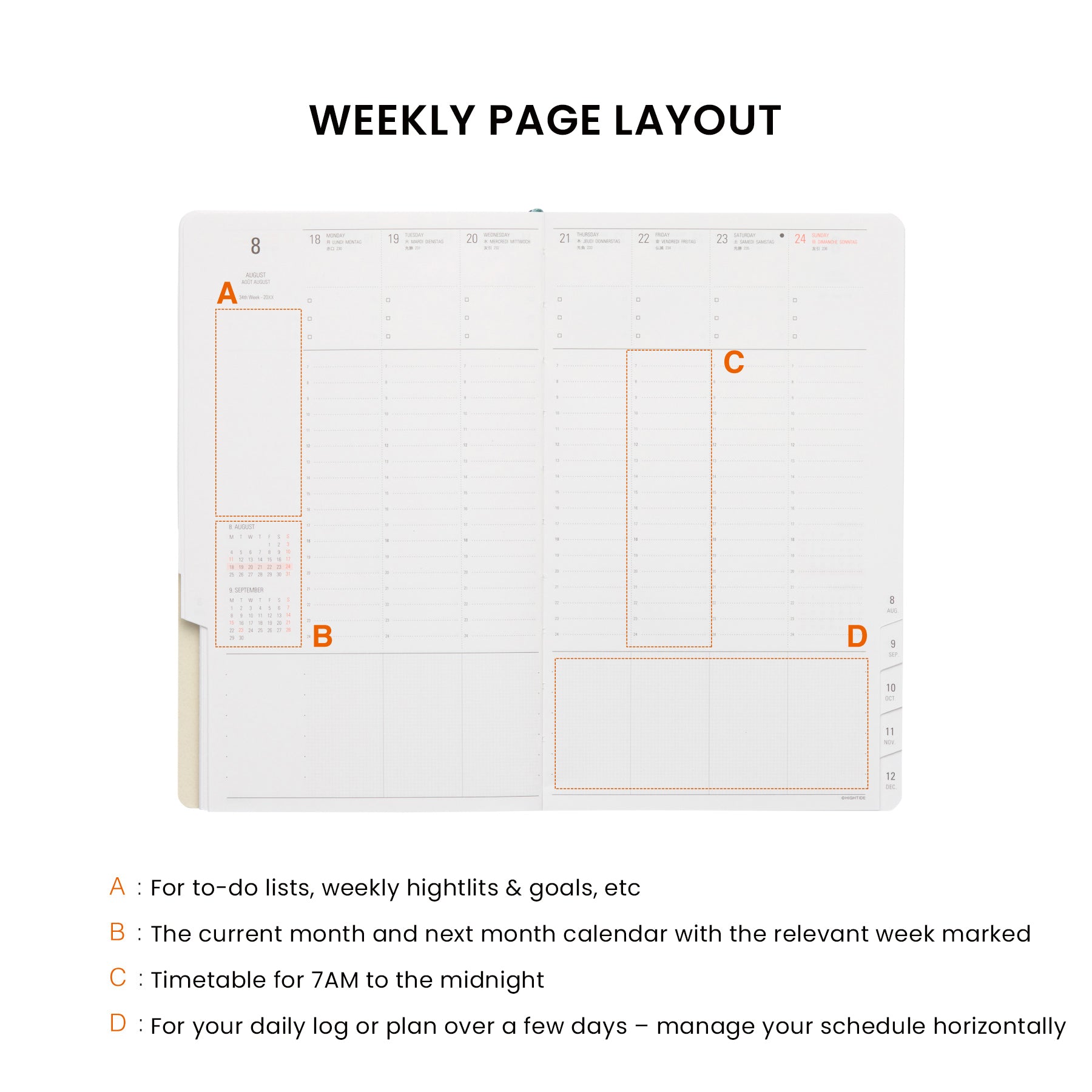 2027 Weekly Planner Shade B6 Slim Vertical