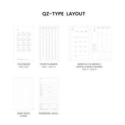 2026 Weekly Planner Calm B6 Slim Vertical