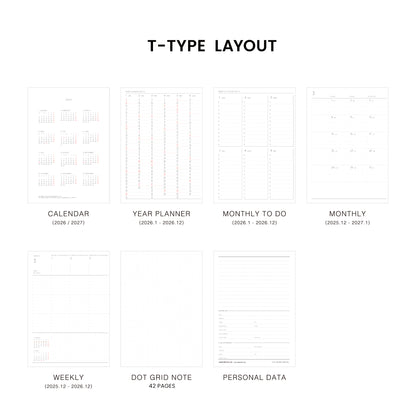 2026 Weekly Planner Nähe B6