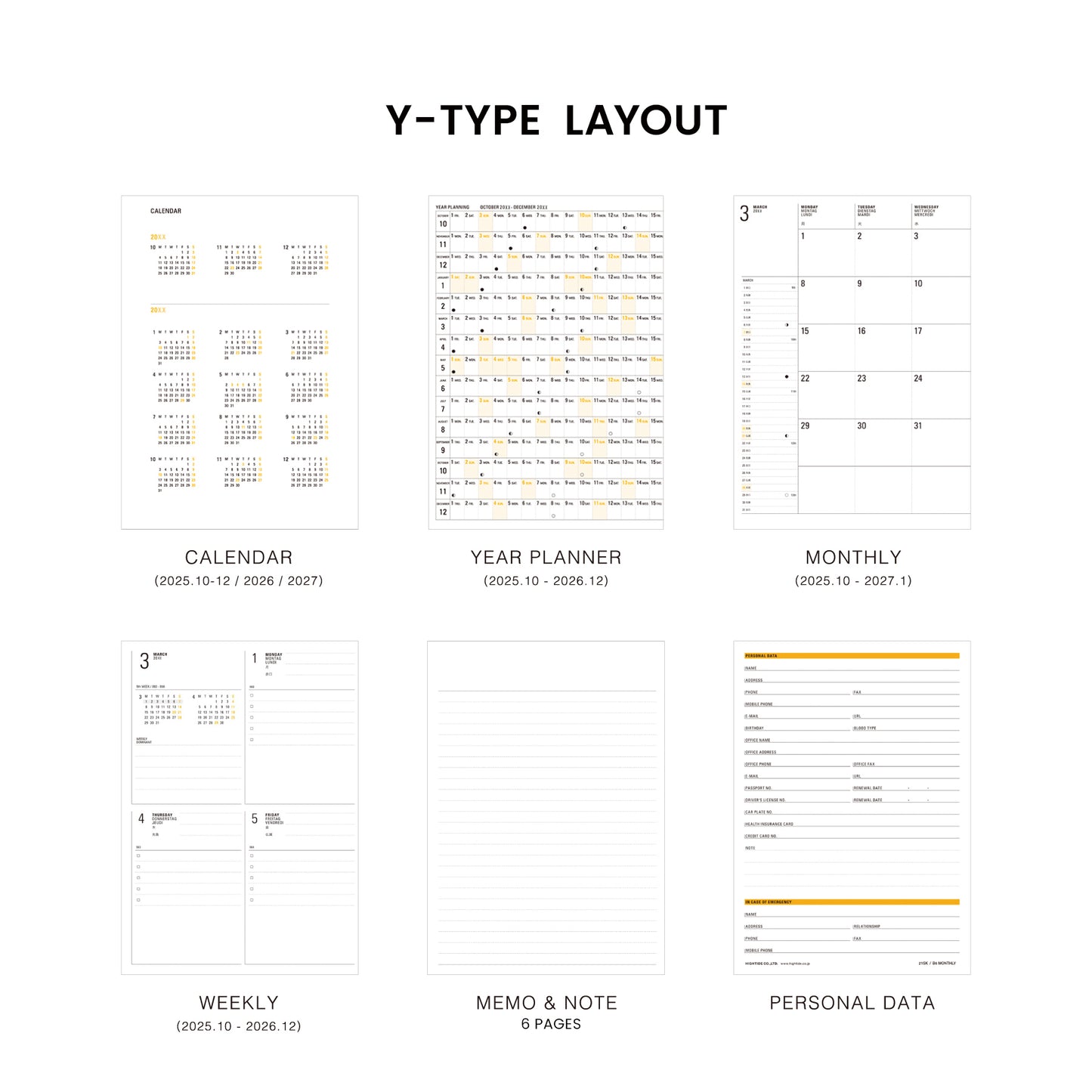 2026 Weekly Planner Papillon B6