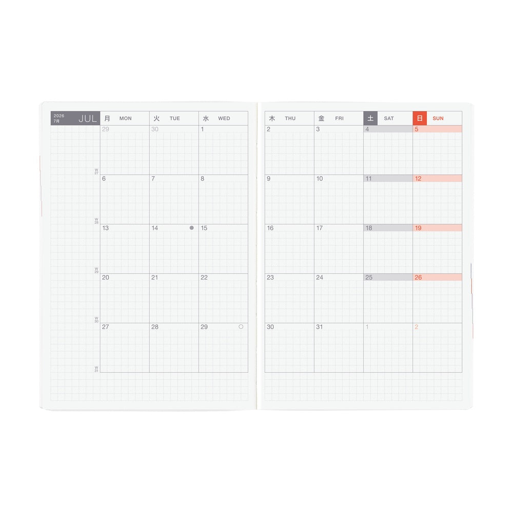 2026 Planner / Hon A6 Paper Series Black Gingham