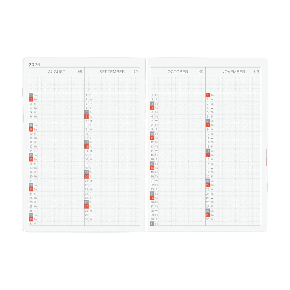 2026 Planner / Hon A6 Paper Series Black Gingham