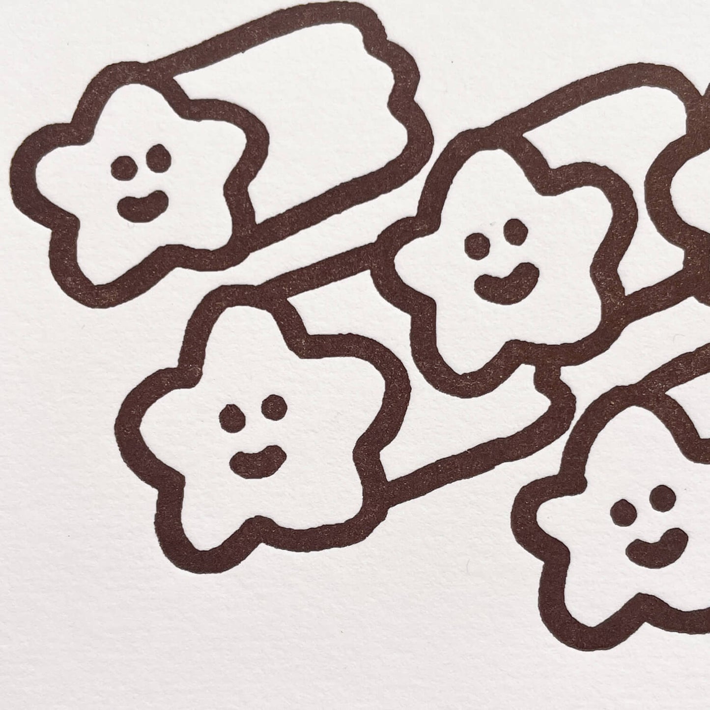 Letterpress Card/ Shooting Star Squad