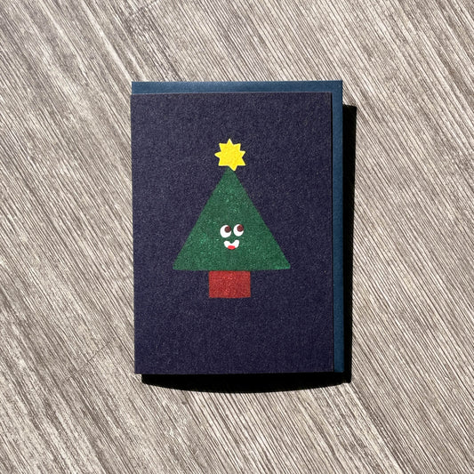 Card/ Christmas Tree Navy