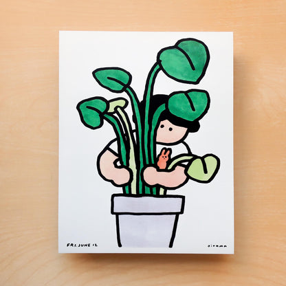 Art Print/ Hug Your Plants
