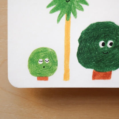 Postcard - Four Trees