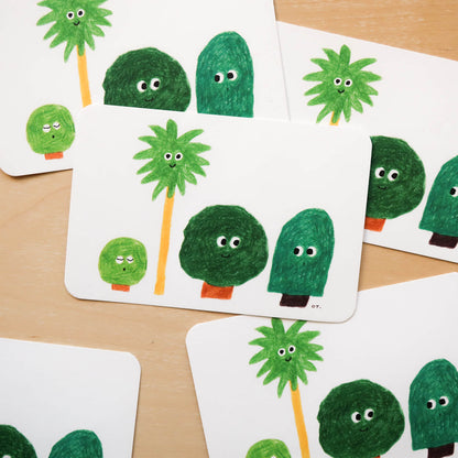 Postcard - Four Trees