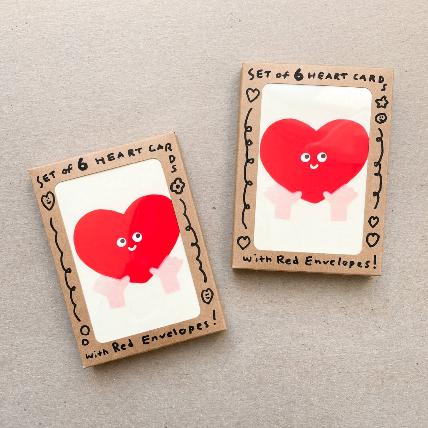 Card/ Set of 6 Heart