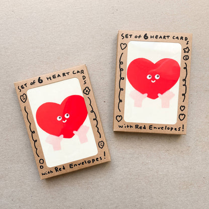 Card/ Set of 6 Heart