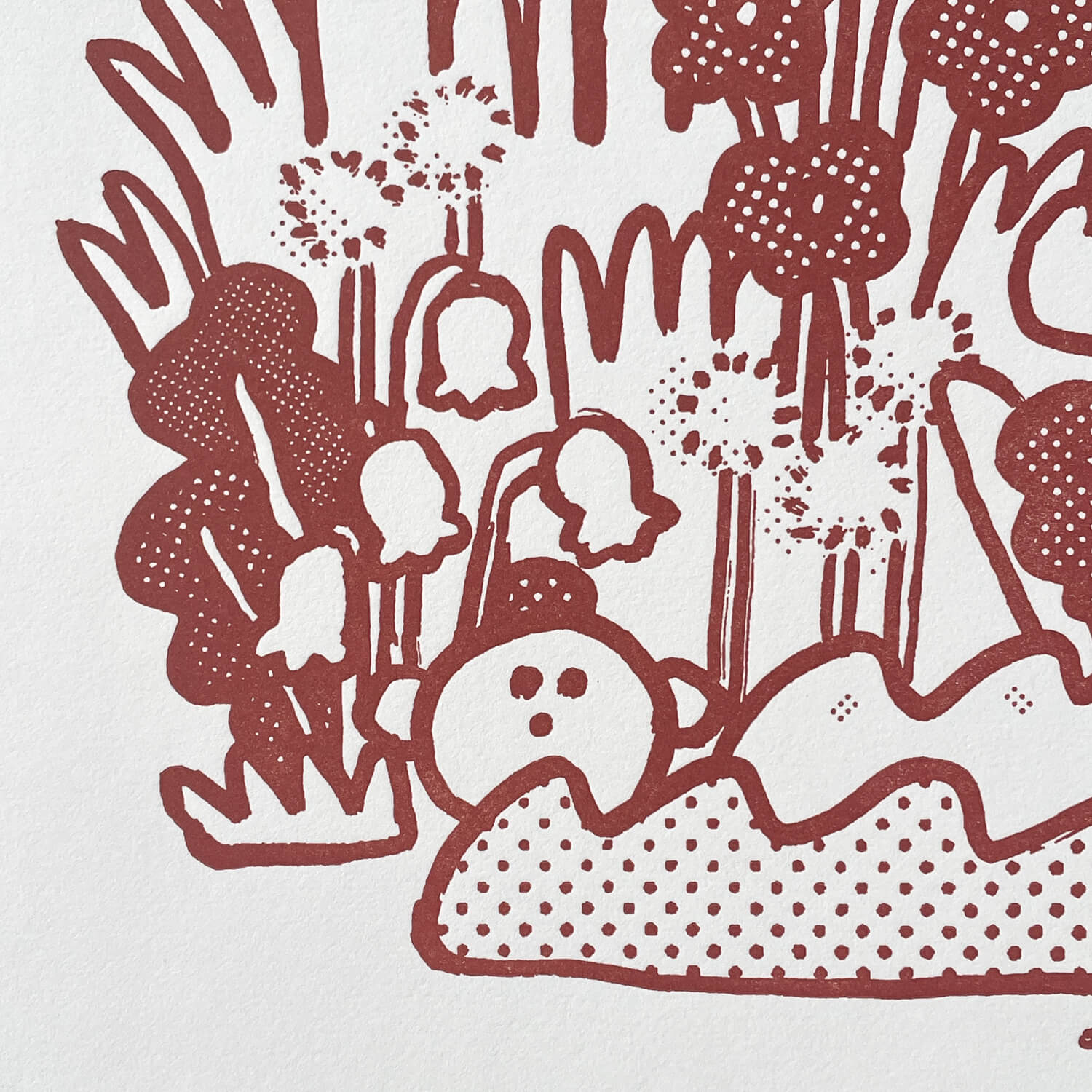 Letterpress Art Print - Genki? PT7592