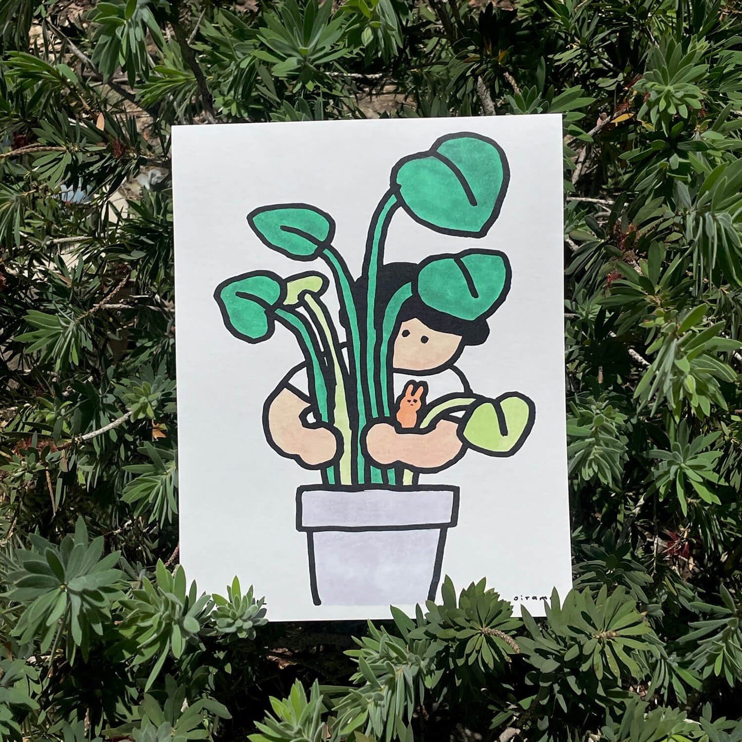 Art Print/ Hug Your Plants