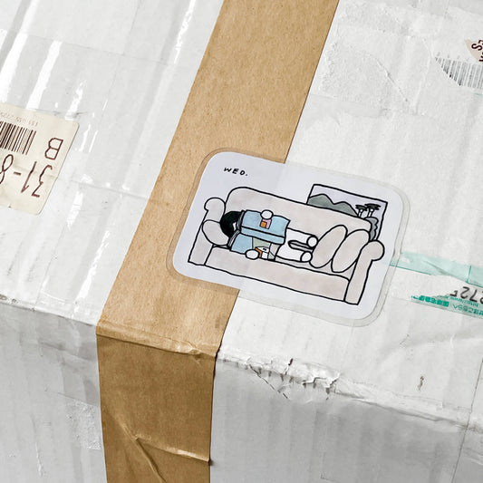 Sticker/ Reading on Sofa