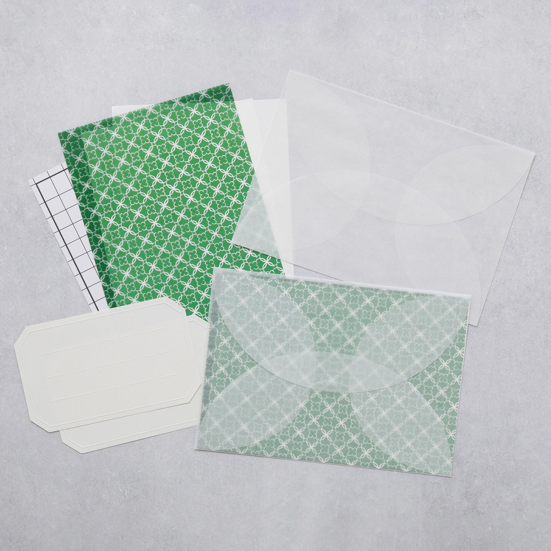 Sheer Glassine Letter Set