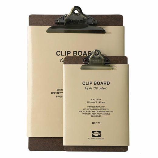 Old School Clipboard/ A5/ Bronze Clip (PENCO)