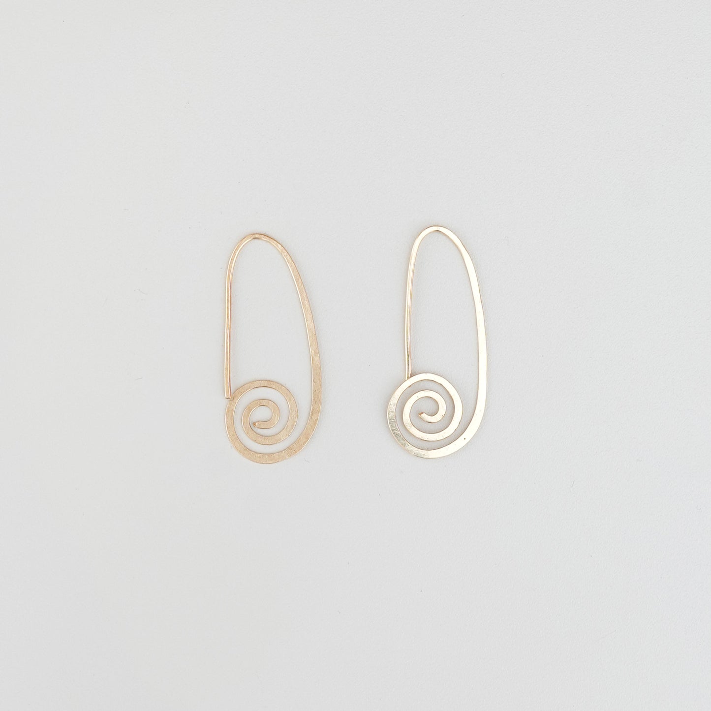 Spiral Drop Earrings / 14kt Gold Fill