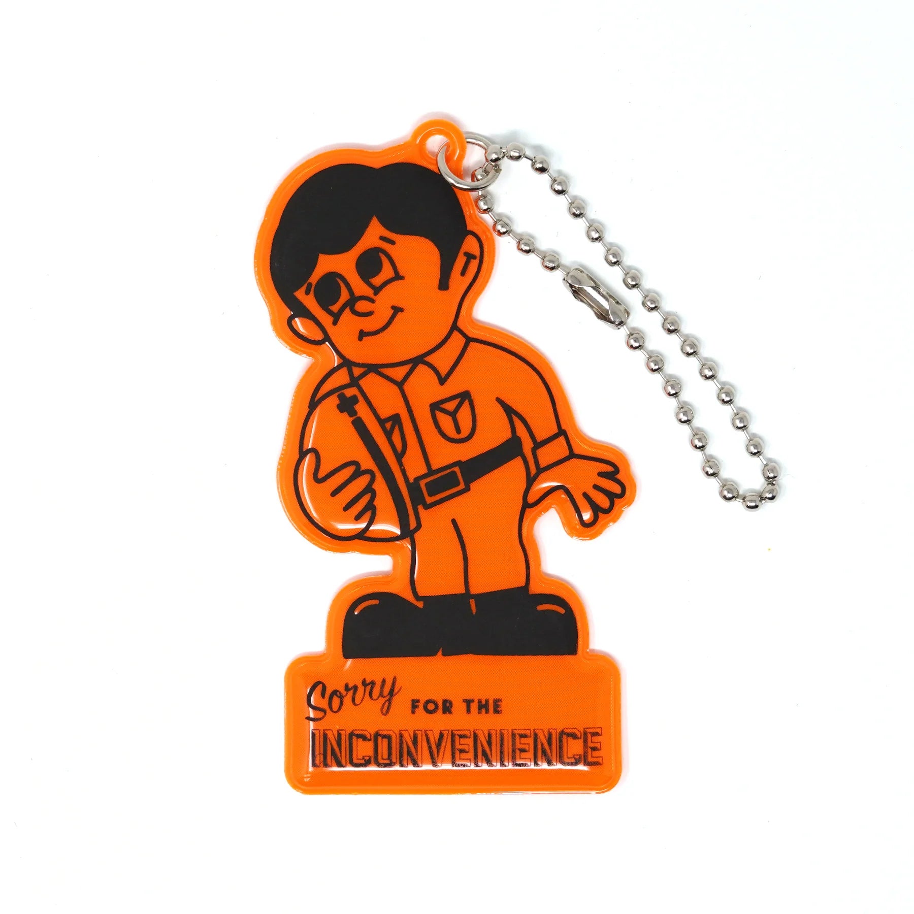 Reflective Keychain - Kanban Boy Neon Orange