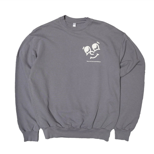 Kanban Face Crewneck Sweatshirt / Charcoal