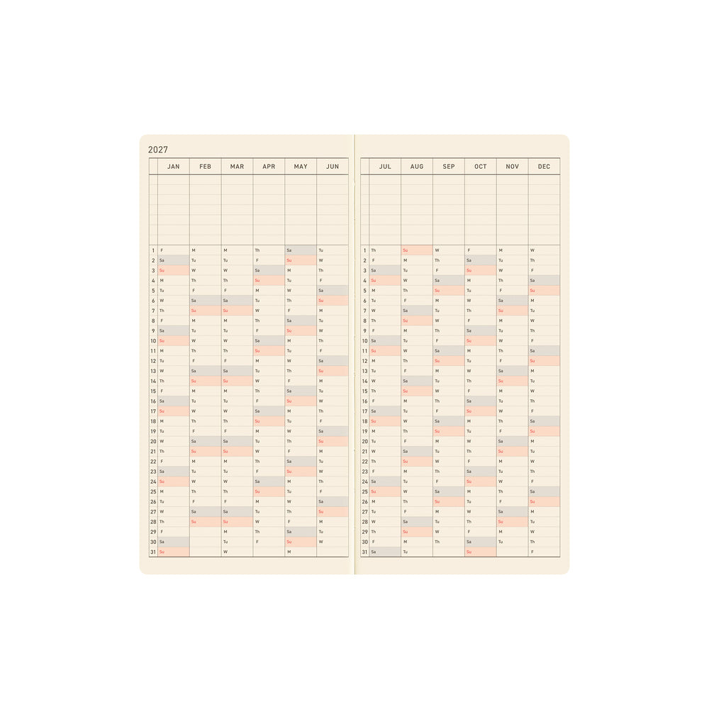 2027 Planner / Weeks Colors
