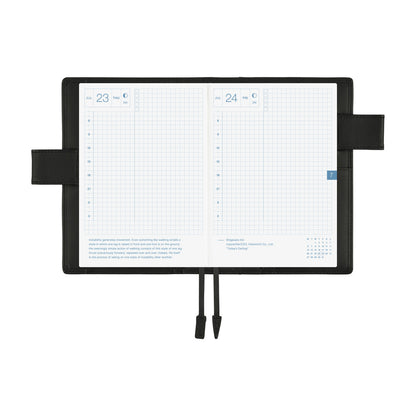 A6 Book & Cover / Leather / TS Basic Black