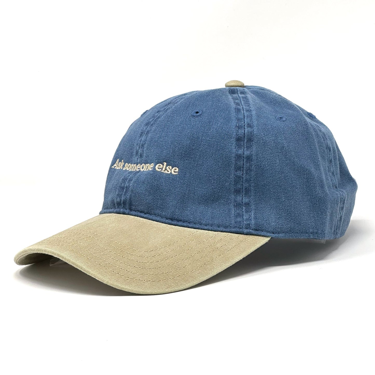 Ask someone else Hat - Blue/Tan