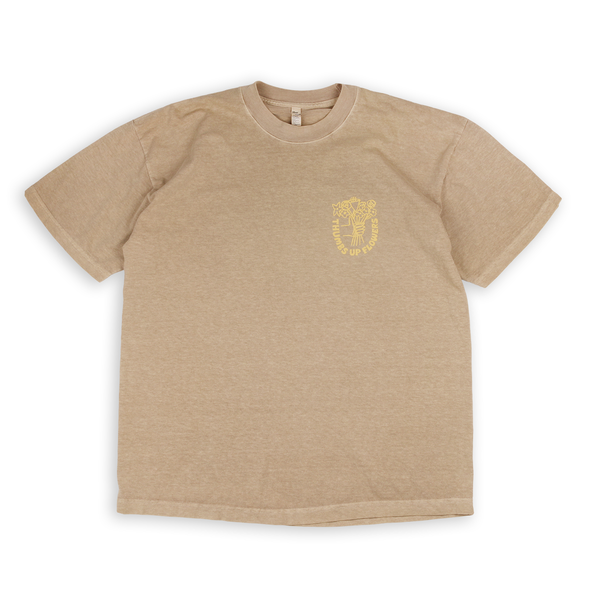 Thumbs Up Flowers Logo T-shirt -Mushroom-