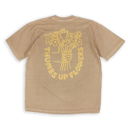 Thumbs Up Flowers Logo T-shirt -Mushroom-