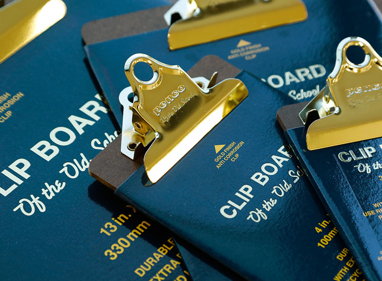 Old School Clipboard/ A4/ Gold Clip (PENCO)