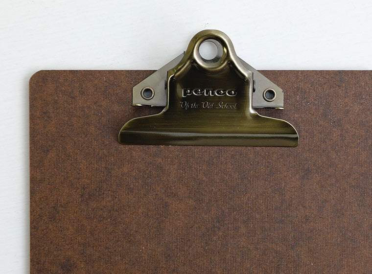 Old School Clipboard/ A4/ Bronze Clip (PENCO)