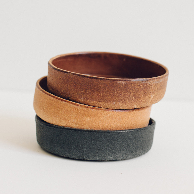 Leather Tray/ Small Round