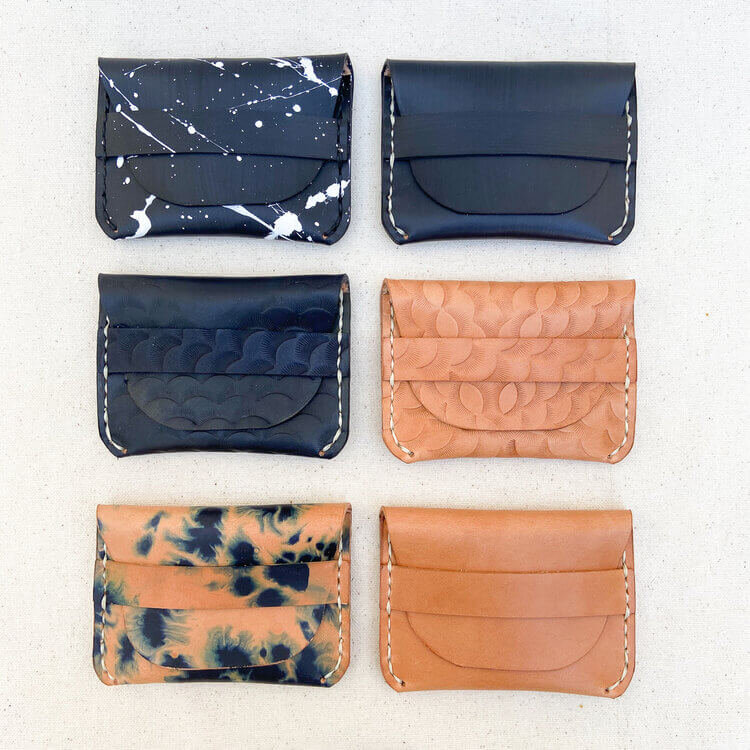 Stamped Fold Over Wallet / Natural (MADE SOLID)
