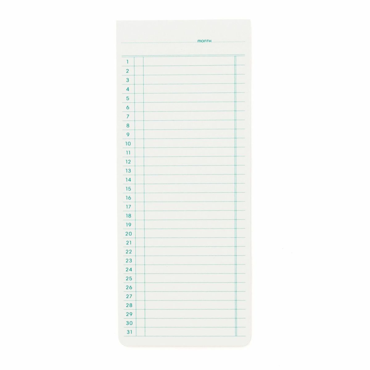 Sticky Memo Pad Monthly