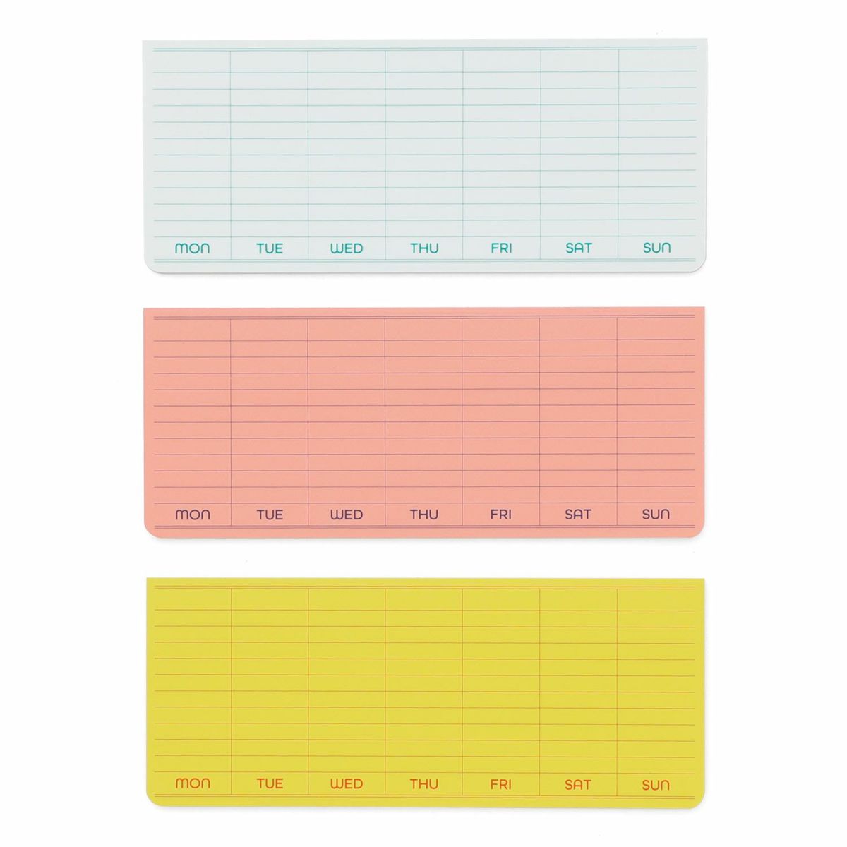 Sticky Memo Pad Weekly