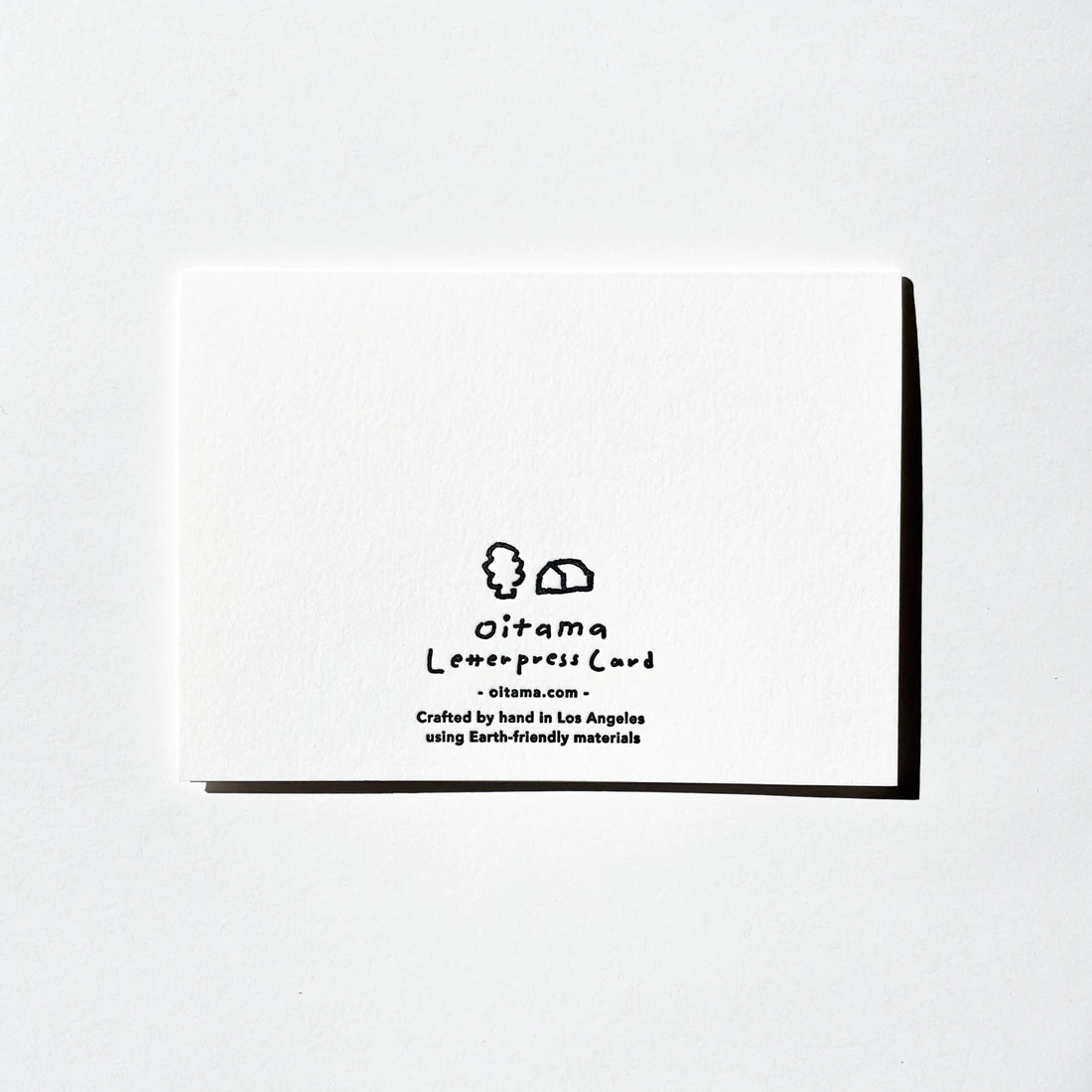 Letterpress Card/ Coyote and Caterpillar in Bush