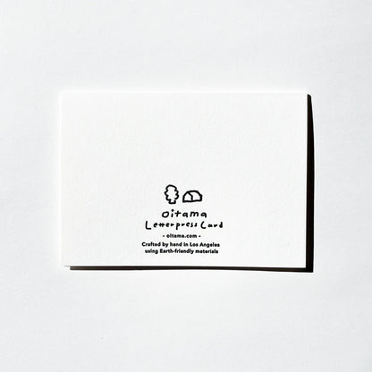 Letterpress Card/ Coyote and Caterpillar in Bush