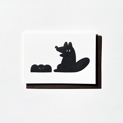 Letterpress Card/ Coyote and Plant