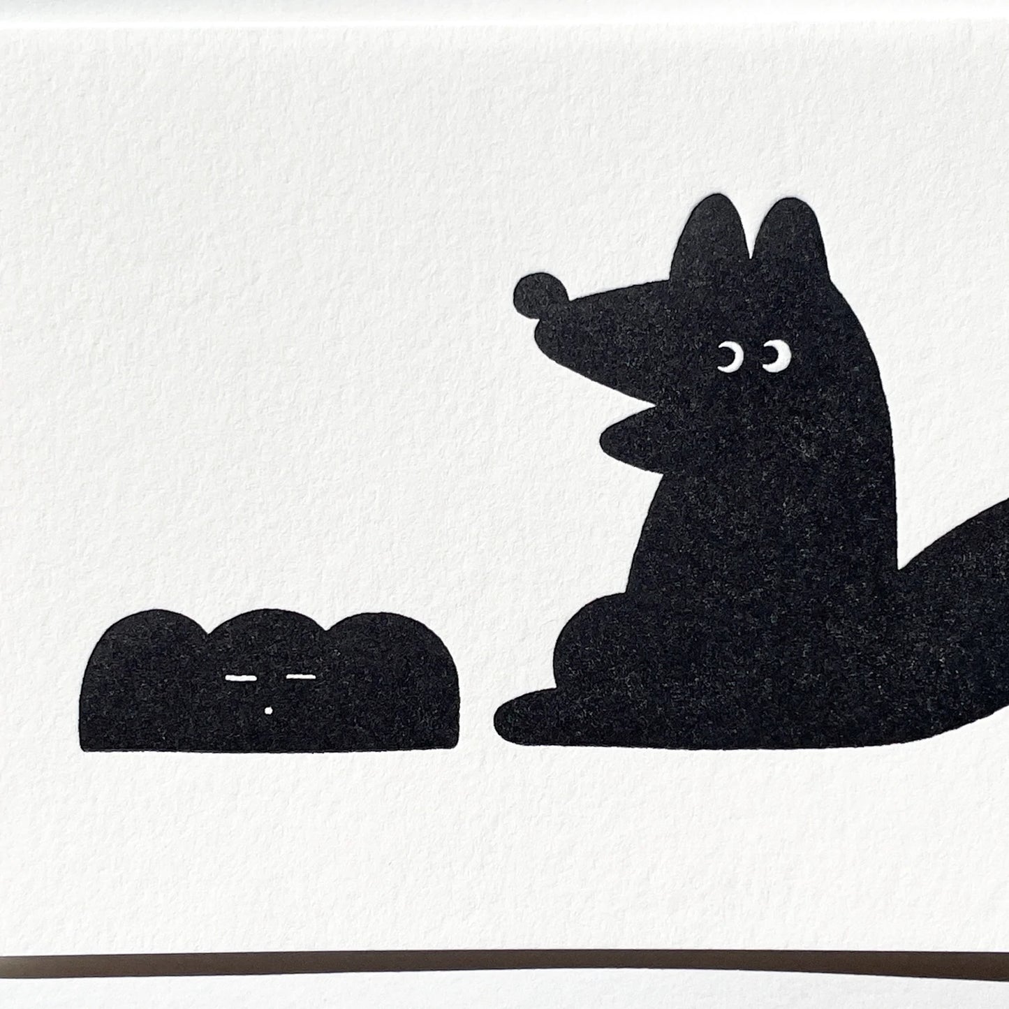 Letterpress Card/ Coyote and Plant
